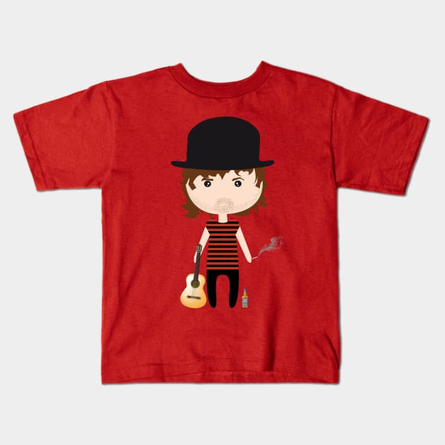 Joaquin Sabina Kids T-Shirt by Creotumundo